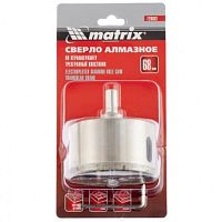 Коронка алмазная по керамограниту 68 мм Matrix, 3-гранный хвостовик  картинка